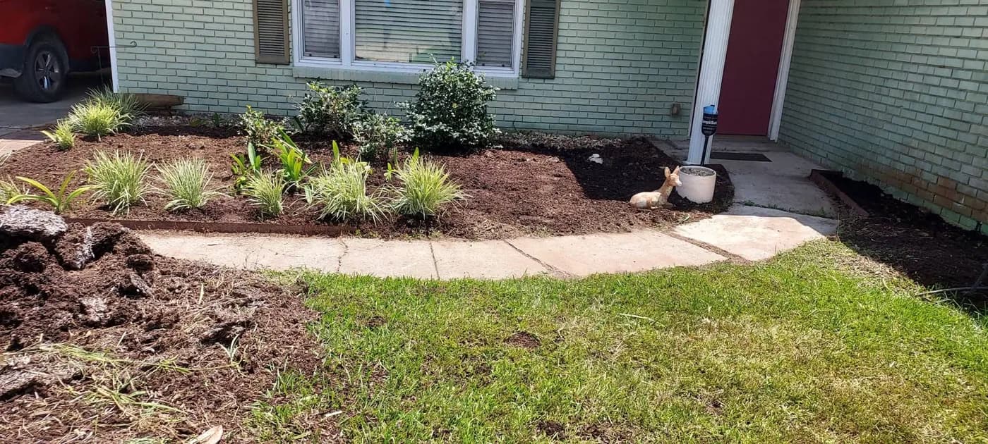 Yard maintained by Bry-Sha's Landscaping in Crowley, LA